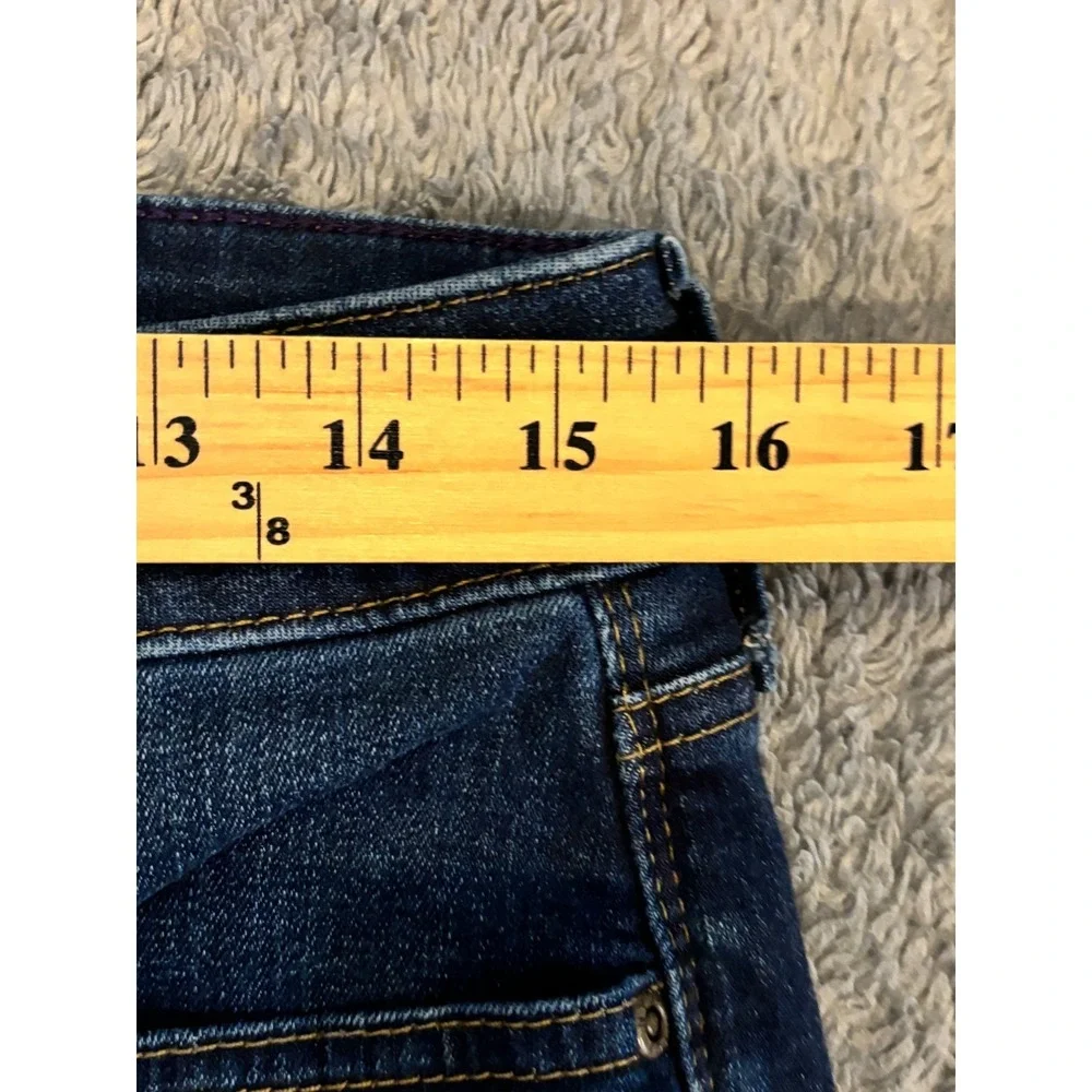 NYDJ Jeans Womens 10L Long Ami Skinny Blue Dark Wash Denim Ankle Zippers Stretch
